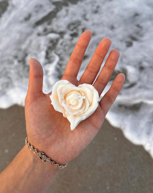 Rose Heart Candle