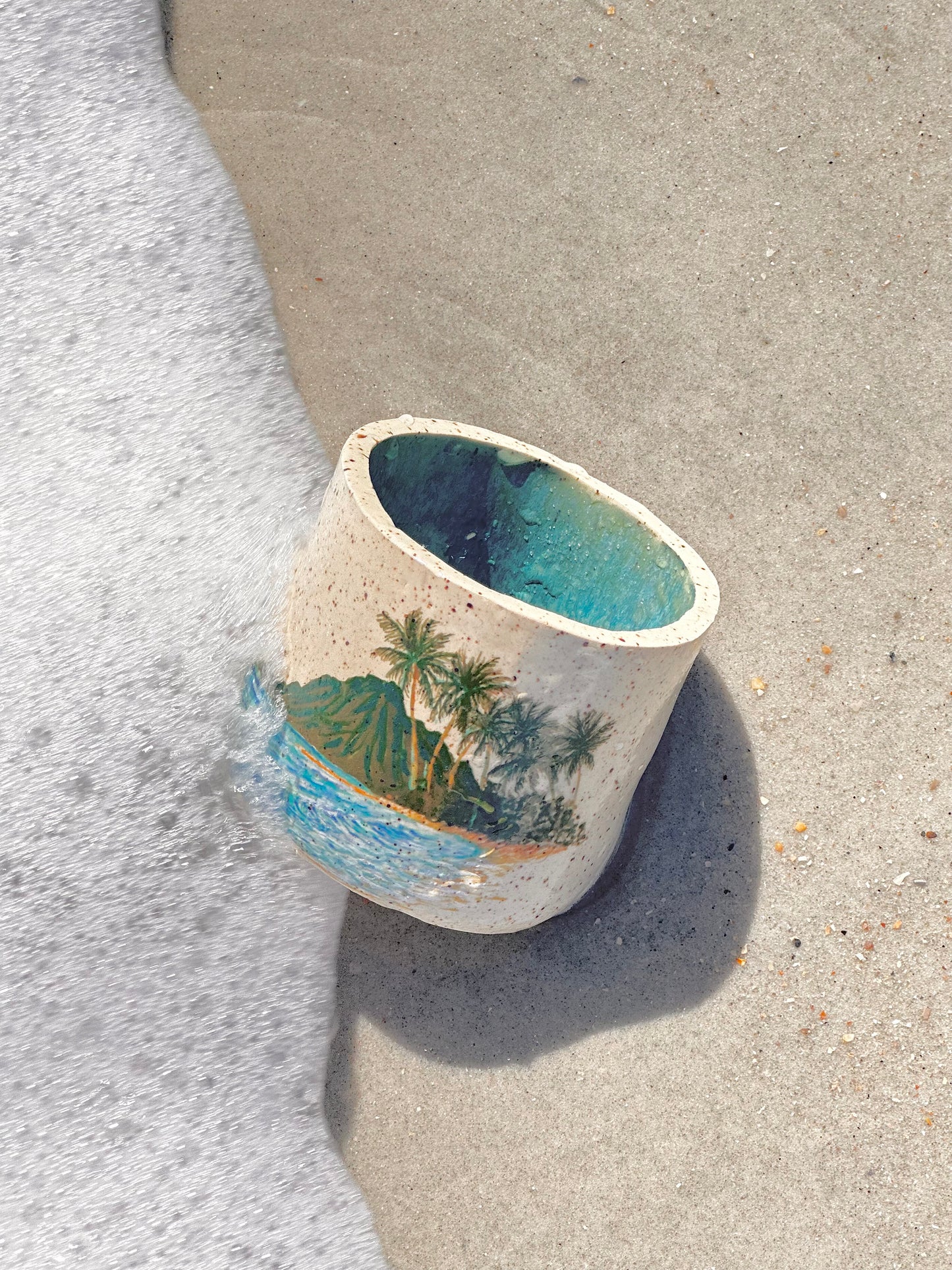 Tropical Ceramic Jar