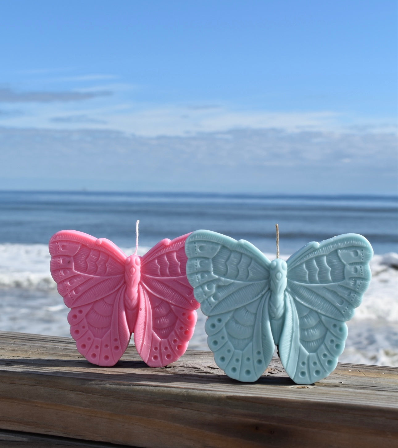 Pink Butterfly Candle