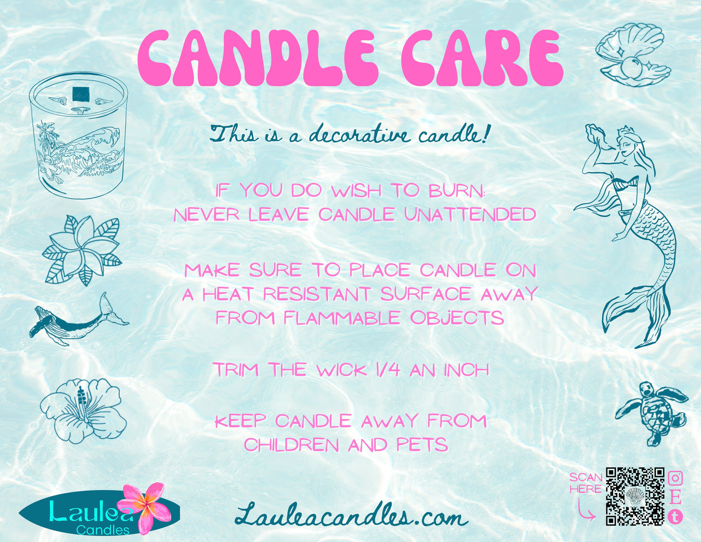 Pink Murex Shell Candle Set