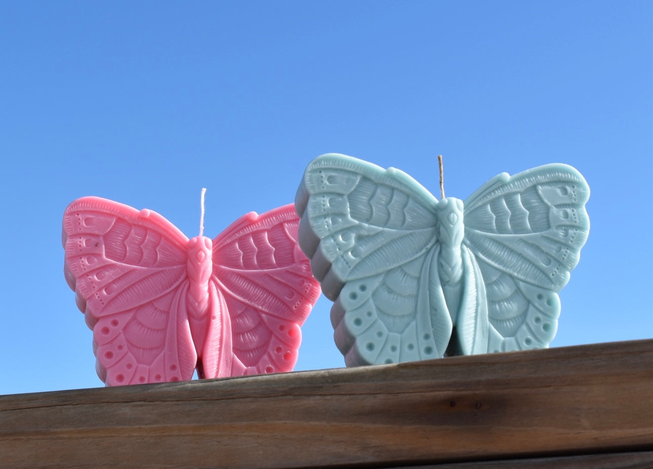 Pink Butterfly Candle