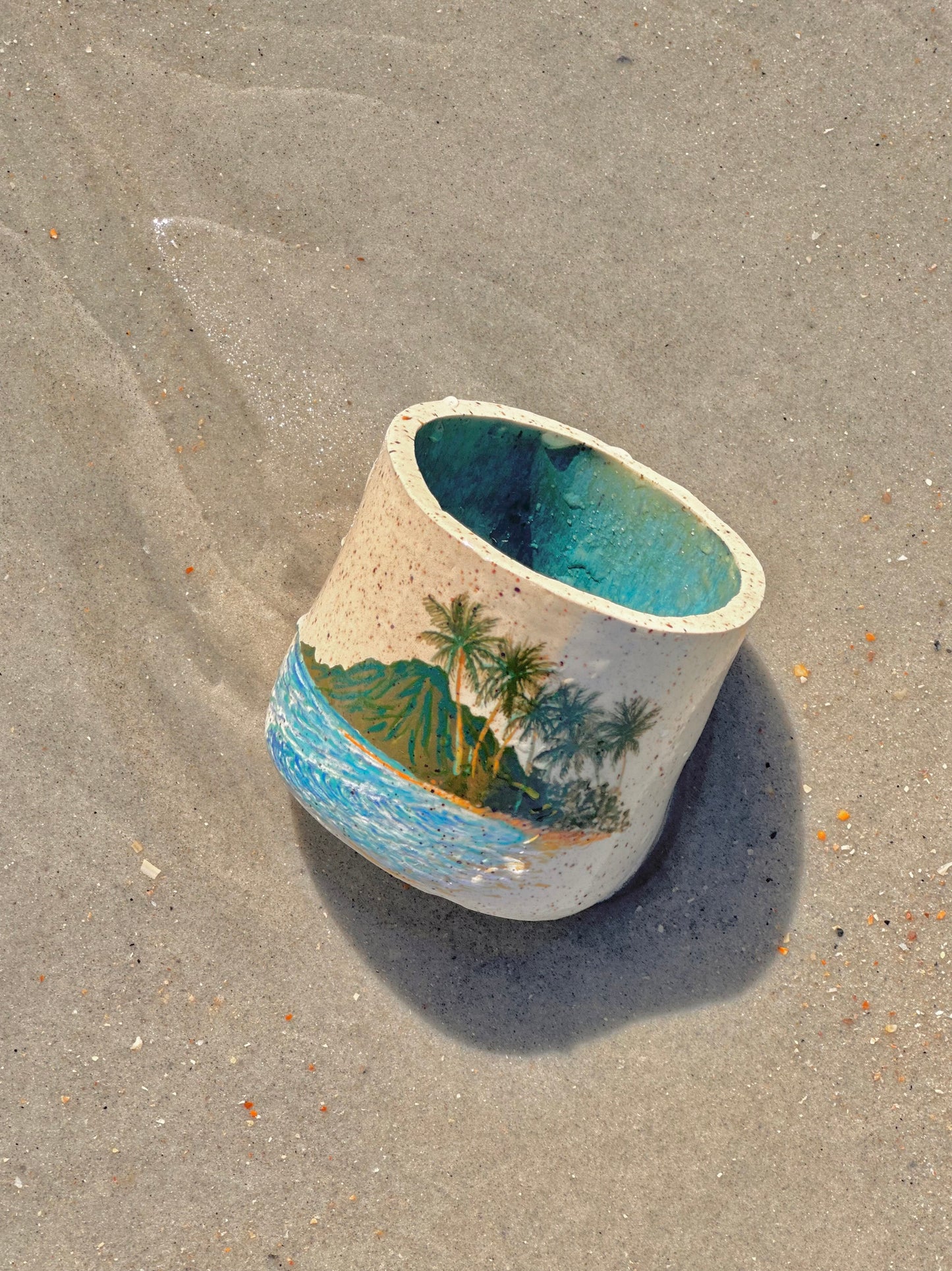 Tropical Ceramic Jar