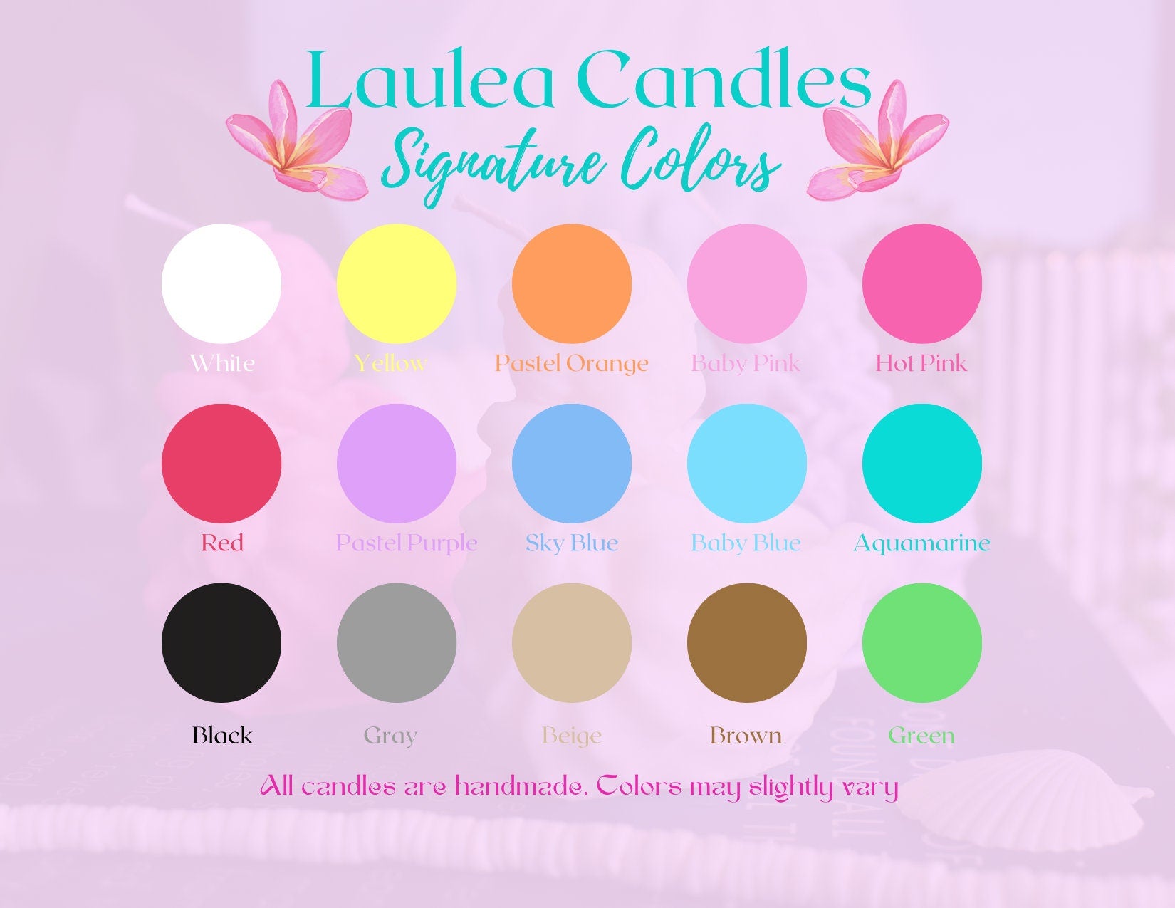 Cupcake Hibiscus Candle Tropical Flowers Mini Cake Girly Accessories Coconut Girl Beachy Coastal Decor