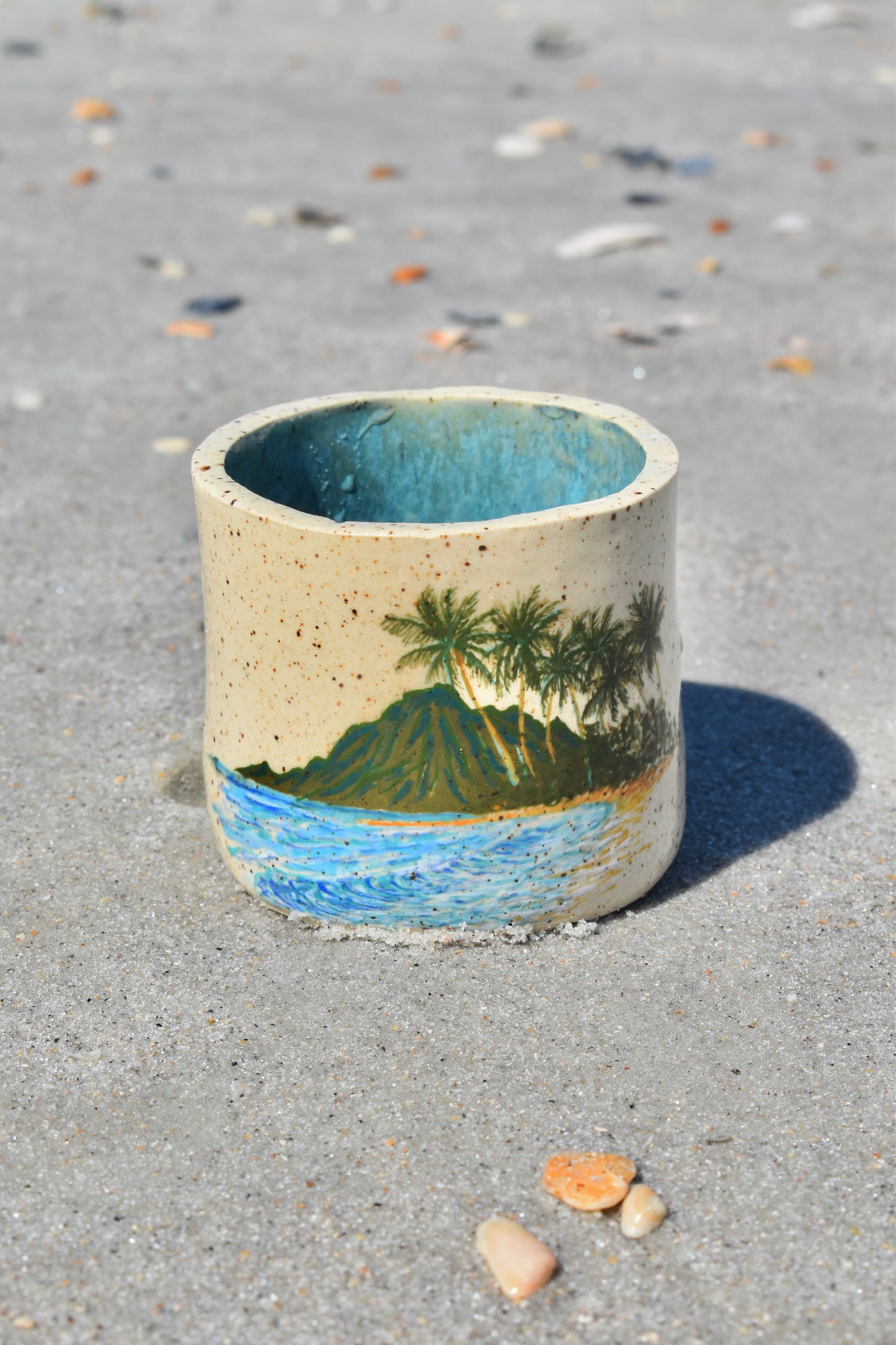 Tropical Ceramic Jar