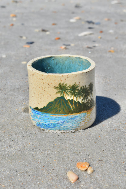 Tropical Ceramic Jar