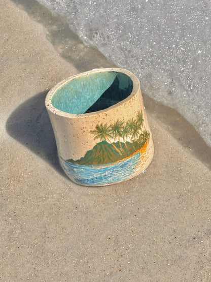 Tropical Ceramic Jar