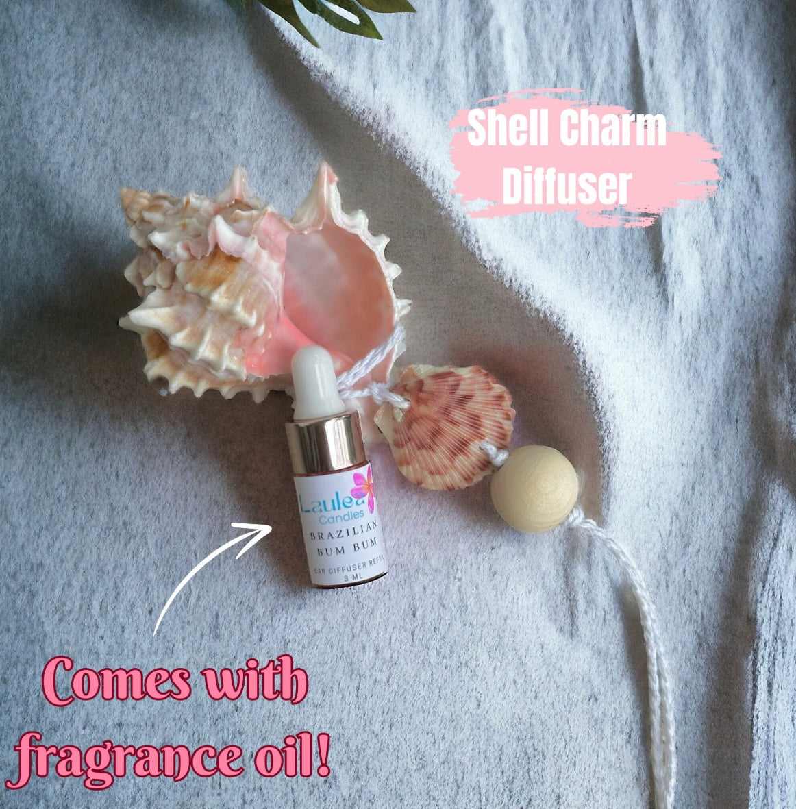 Pink Murex Shell Car Charm Diffuser