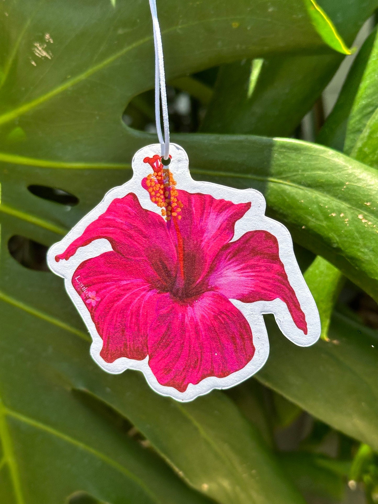Hibiscus Flower Car Freshener Tropical Pink Scented Freshie Cute Accessories Hawaiian Decor Boho Beachy Ocean Coastal Coconut Girl Aesthetic